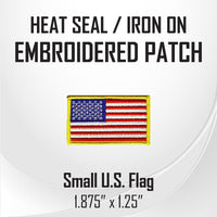 Small U.S. Flag Embroidered Patch (1.875" x 1.25")