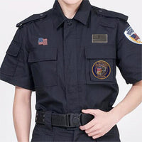 Private Security Officer w/ Flag Embroidered Patch (4" x 4.75")