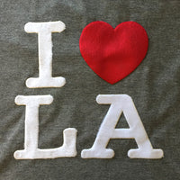 I Love LA 2 Colors Plush HTV (9.5" x 8.5")