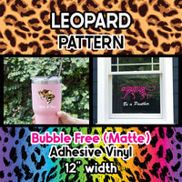 Leopard Bubble-Free Patterned Adhesive Vinyl (12" x 12")