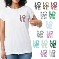 Love Silhouette Theme PAC Glitter HTV - 14 patterns (4")