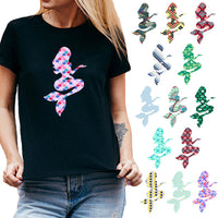 Mermaid Silhouette Theme PAC HTV - 14 patterns (8")