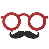 Mustache Sunglasses 2 Colors Plush HTV (8" x 4.5")