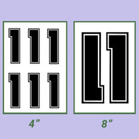 Screen Printed Number HTP (4")