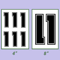 Screen Printed Number HTP (8")