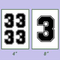 Screen Printed Number HTP (4")