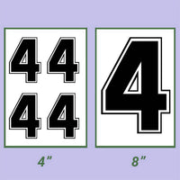 Screen Printed Number HTP (4")