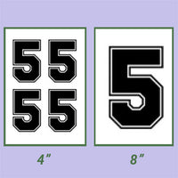 Screen Printed Number HTP (4")