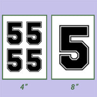 Screen Printed Number HTP (8")