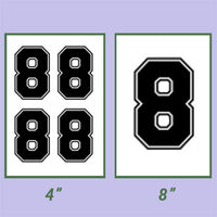 Screen Printed Number HTP (4")