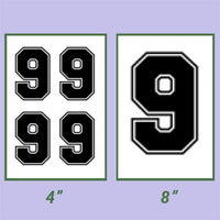 Screen Printed Number HTP (4")