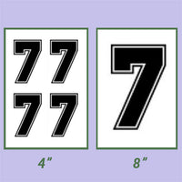 Screen Printed Number HTP (4")