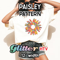 Paisley Glitter Patterned HTV