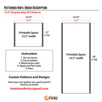 Black & White Patterned HTV (13.5" x 12")