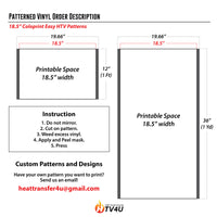 Patterned HTV (18.5" x 12" Sheet) CLEARANCE *50% off*