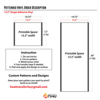 Black & White Orajet 3164 Patterned Adhesive Vinyl (13.5" x 12")