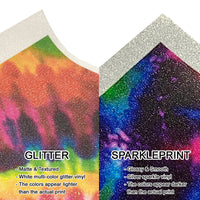 Rainbow Glitter Patterned HTV