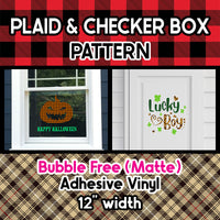 Plaid Bubble-Free Patterned Adhesive Vinyl (12" x 12")