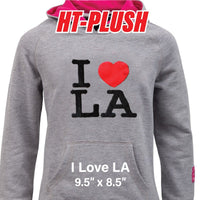 I Love LA 2 Colors Plush HTV (9.5" x 8.5")