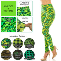 St. Patrick's Day Patterned Ultra Soft Leggings (Regular/Plus Size)