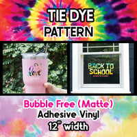 Tie Dye Bubble-Free Patterned Adhesive Vinyl (12" x 12")