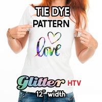 Tie Dye Glitter Patterned HTV
