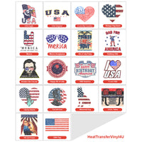 Patriotic Theme PAC Glitter HTV (8")